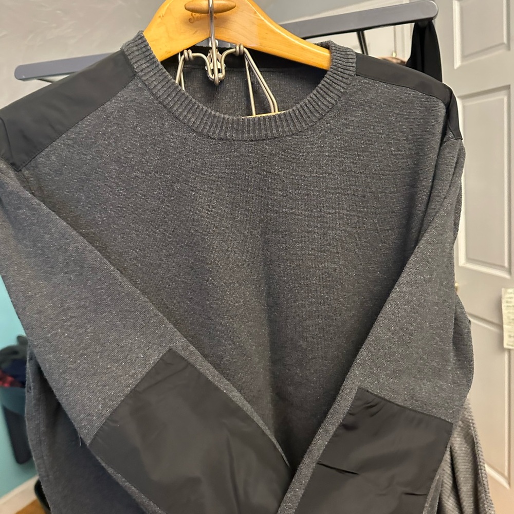 Victorinox Men's Charcoal Sweater with Black Details